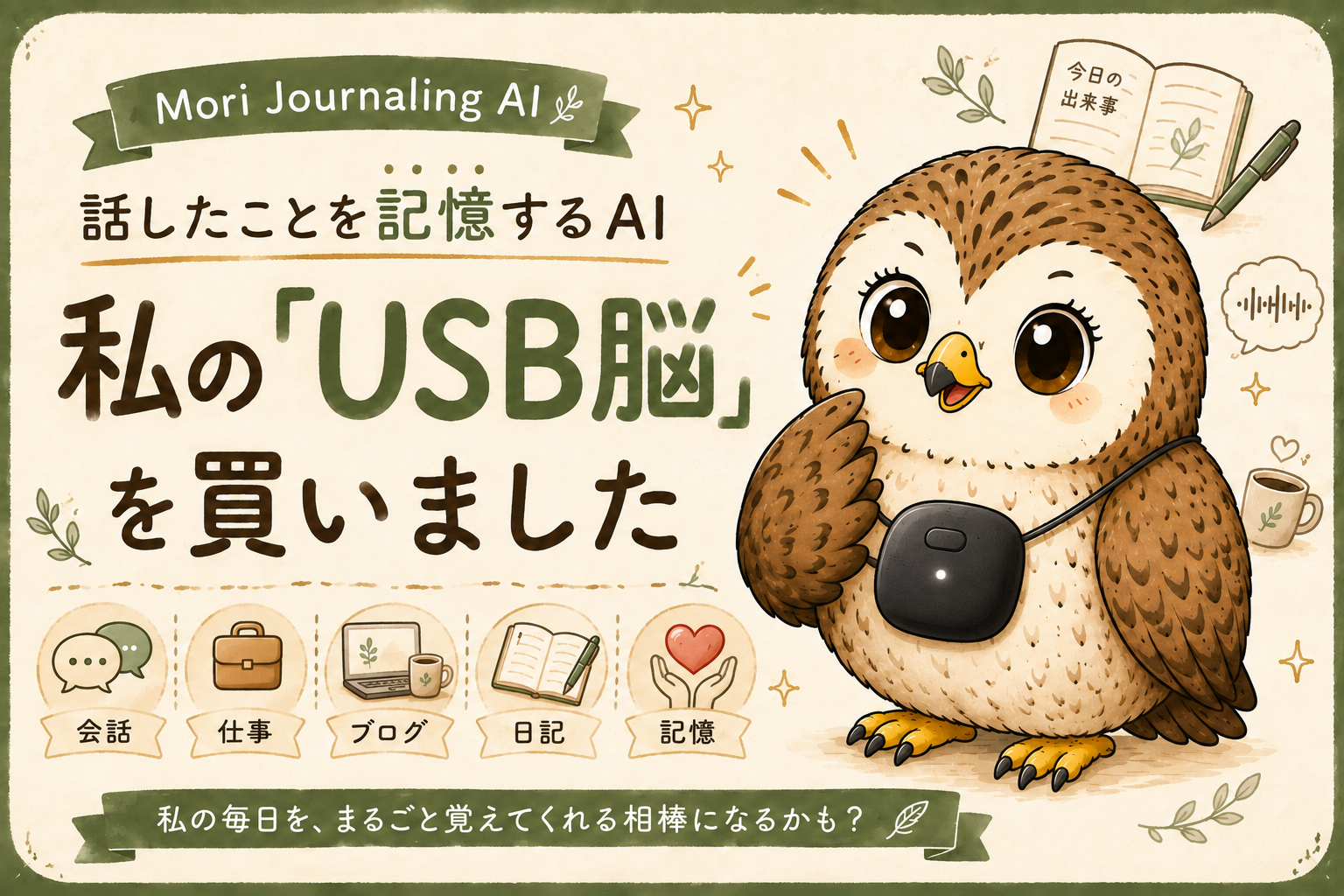 Mori Journaling AIを「私のUSB脳」として購入したのすり