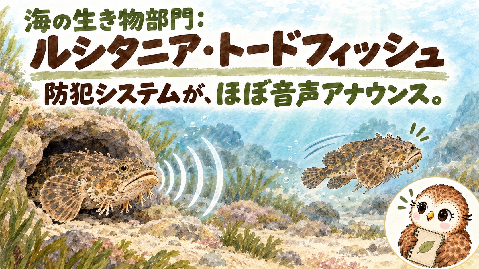 音で侵入者を追い払うルシタニア・トードフィッシュ