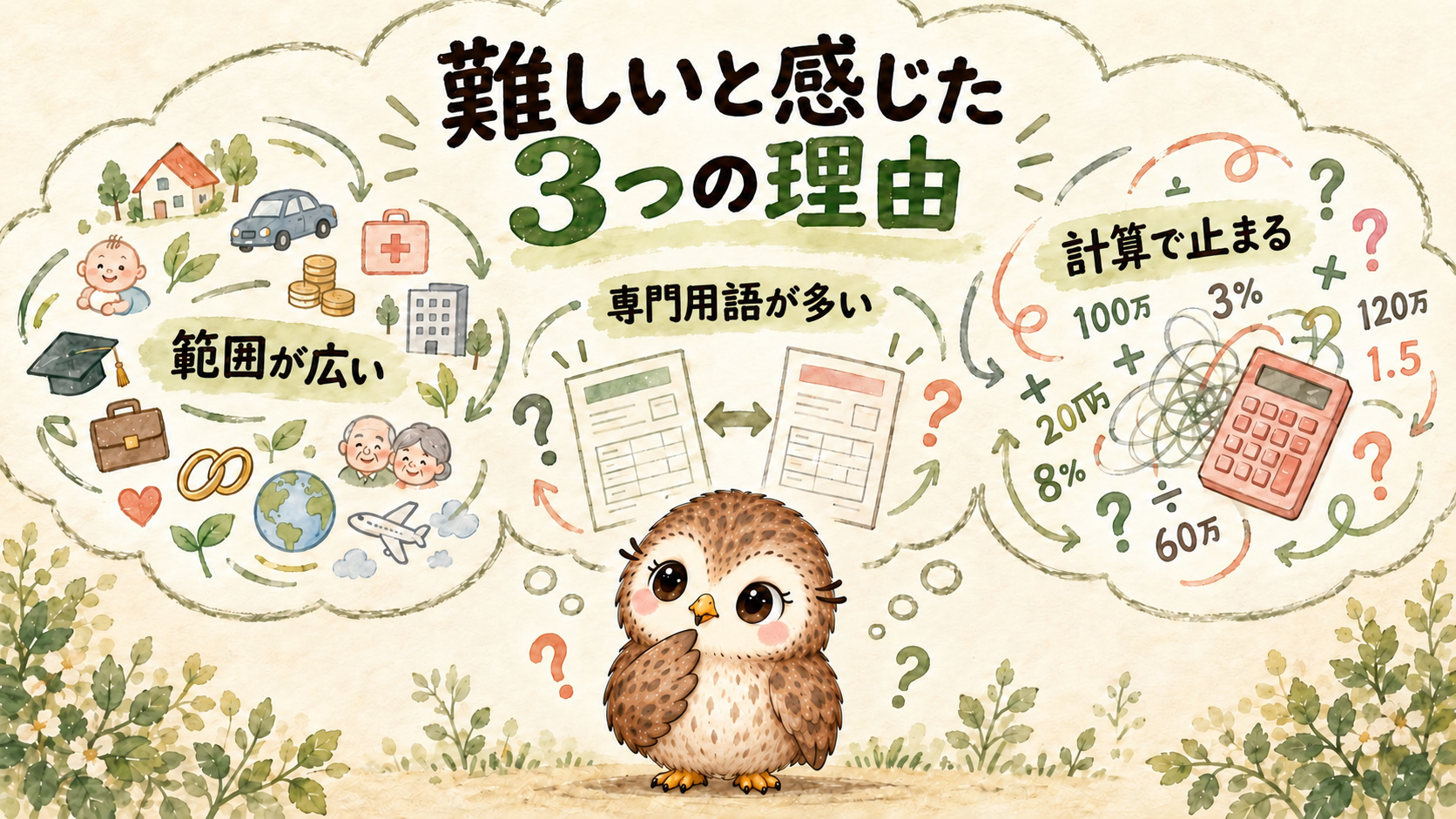FP3級を難しいと感じた3つの理由。専門用語が多い、範囲が広い、計算で止まる