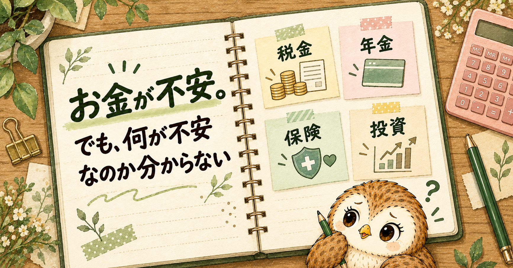 お金が不安でも何が不安なのか分からない状態を整理するのすり