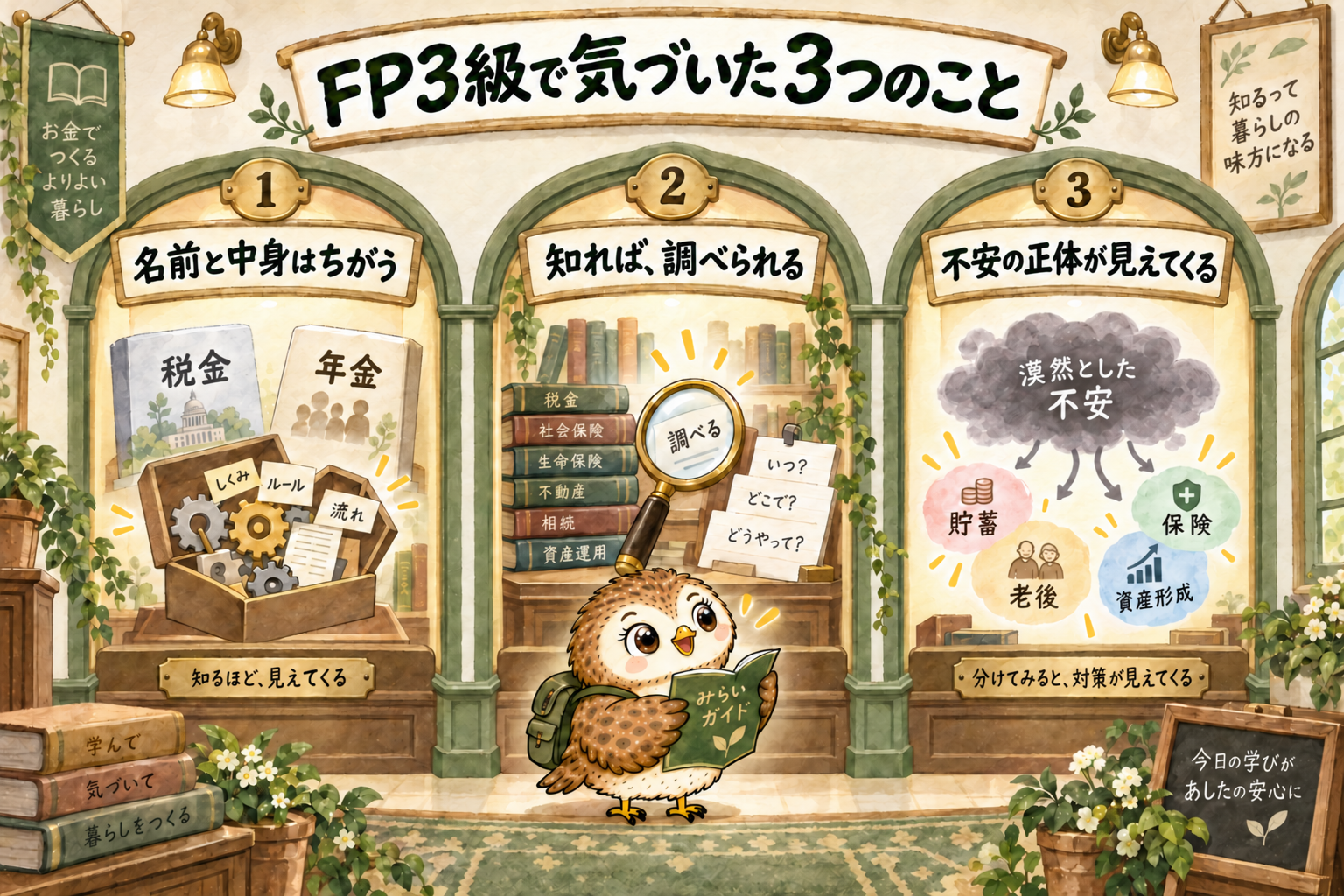FP3級を勉強して気づいた3つのことを展示するお金の研究ミュージアム