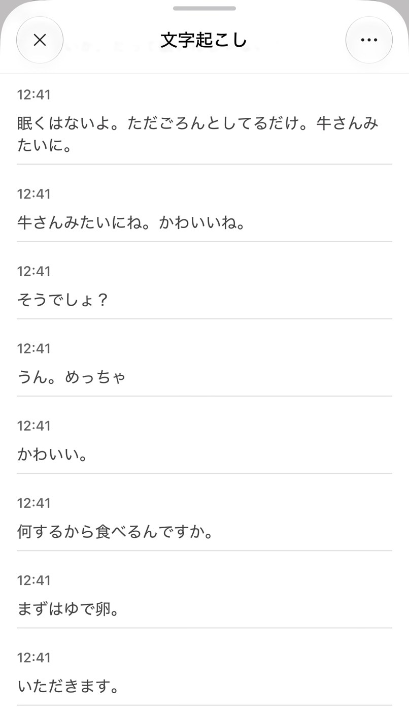 文字起こしの例